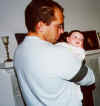 Holding Markos Tsatsanis - Party at parents, Jan. 2000